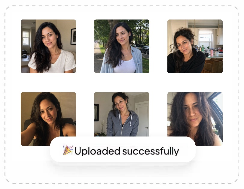 Upload a few photos of yourself